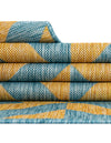 Urban Oasis Rugs Collection Area Rug -  Highrise (Yellow and Aqua) Oval Yellow and Aqua  lifestyle 60