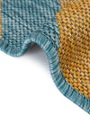 Urban Oasis Rugs Collection Area Rug -  Highrise (Yellow and Aqua) Oval Yellow and Aqua  lifestyle 62