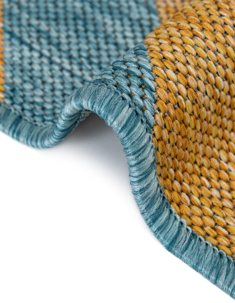 Urban Oasis Rugs Collection Area Rug -  Highrise (Yellow and Aqua) Oval Yellow and Aqua  lifestyle 62