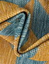 Urban Oasis Rugs Collection Area Rug -  Highrise (Yellow and Aqua) Oval Yellow and Aqua  lifestyle 64