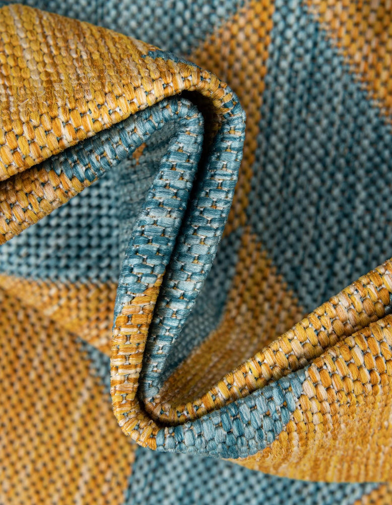 Urban Oasis Rugs Collection Area Rug -  Highrise (Yellow and Aqua) Oval Yellow and Aqua  lifestyle 64