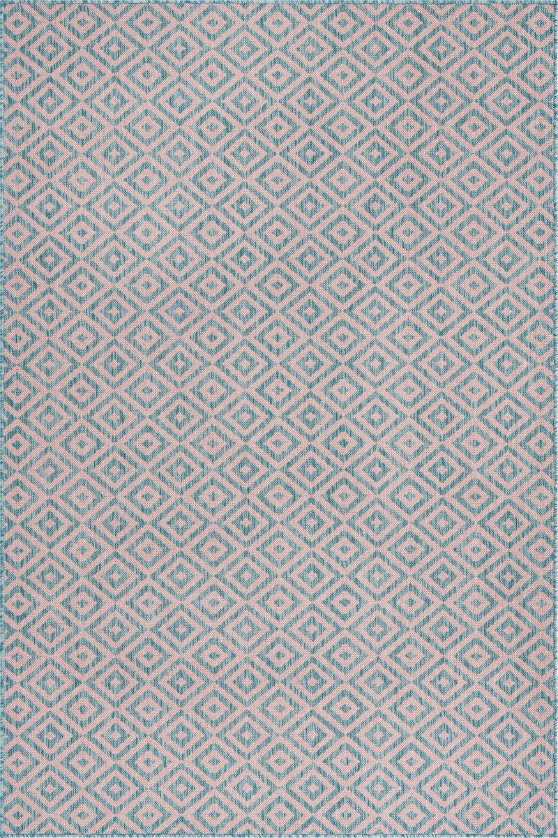 Urban Oasis Rugs Collection Area Rug -  Rooftop (Pink and Aqua) Rectangle Pink and Aqua  lifestyle 2