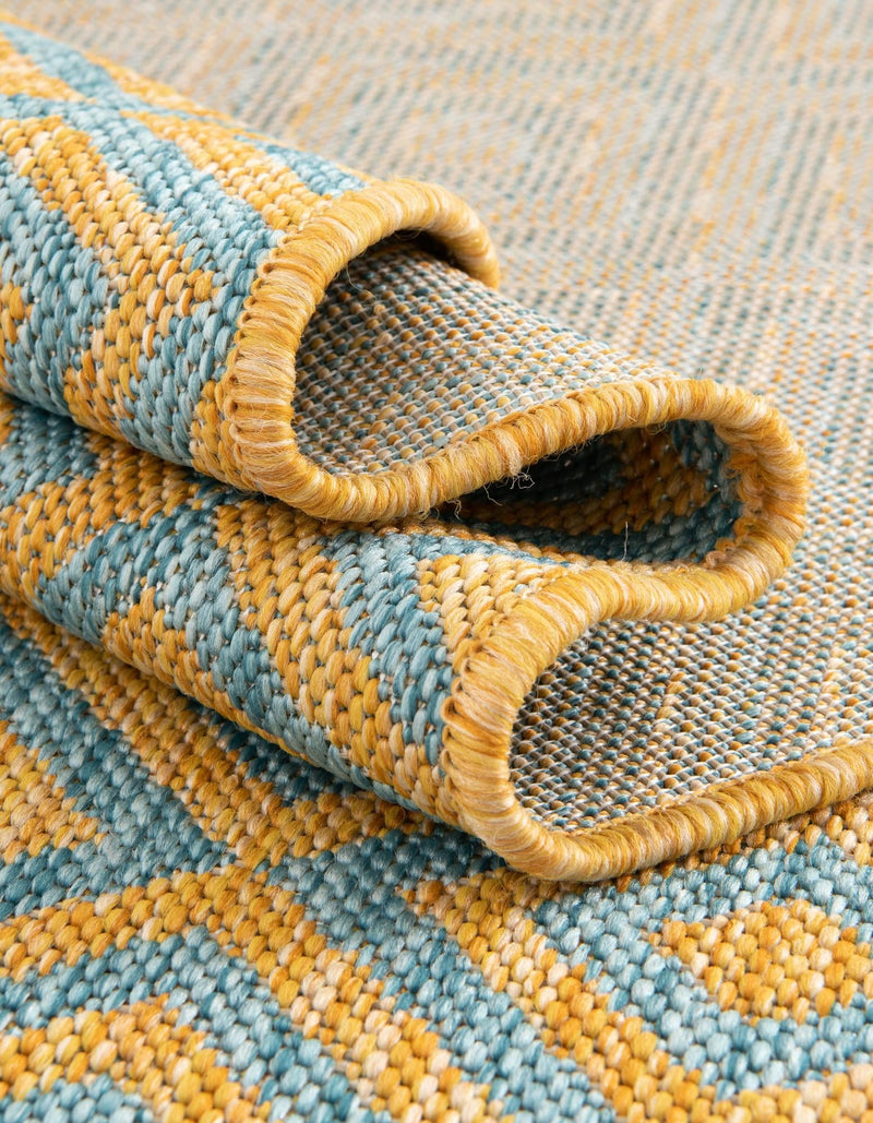 Urban Oasis Rugs Collection Area Rug -  Rooftop (Yellow and Aqua) Rectangle Yellow and Aqua  lifestyle 33