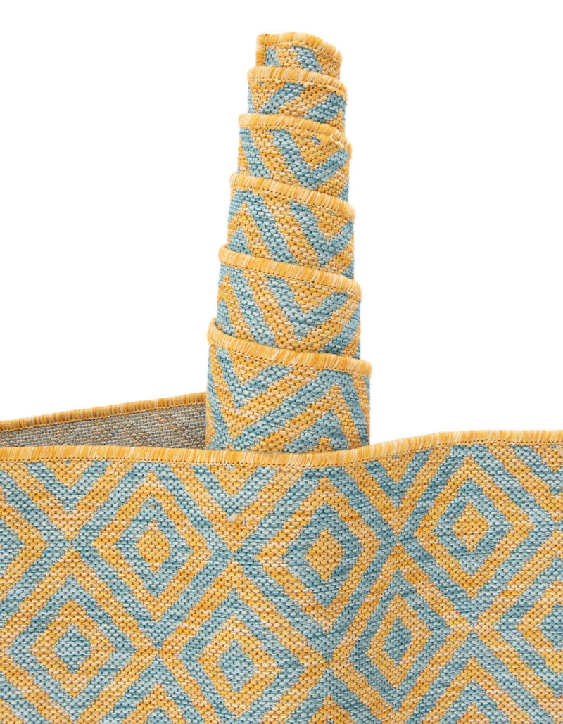 Urban Oasis Rugs Collection Area Rug -  Rooftop (Yellow and Aqua) Rectangle Yellow and Aqua  lifestyle 35