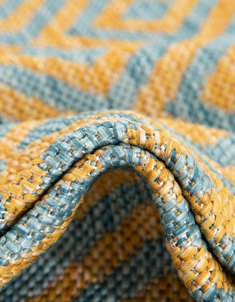 Urban Oasis Rugs Collection Area Rug -  Rooftop (Yellow and Aqua) Rectangle Yellow and Aqua  lifestyle 36