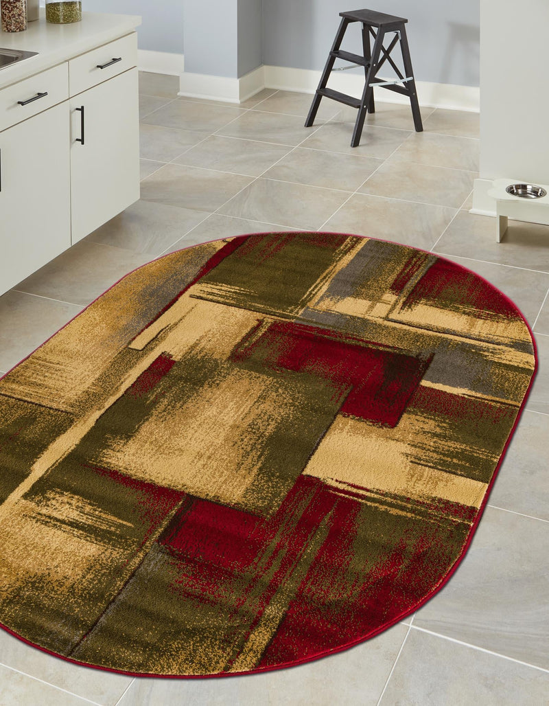 Bistro Lounge Collection Area Rug -  Doppio Oval Multi  lifestyle 21