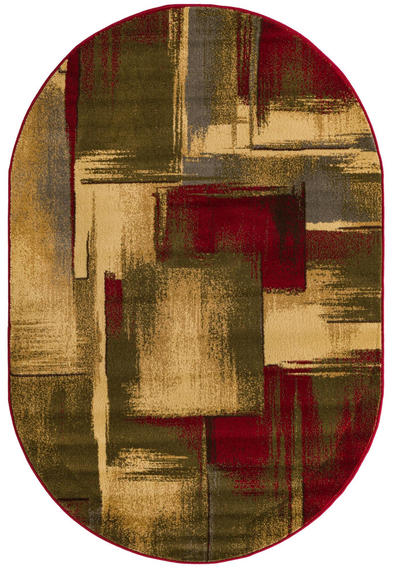 Bistro Lounge Collection Area Rug -  Doppio Oval Multi  lifestyle 15