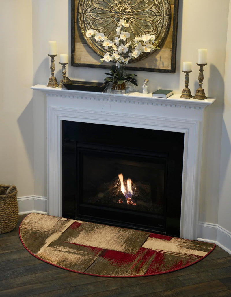 Bistro Lounge Collection Area Rug -  Doppio Hearth Multi  lifestyle 30