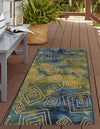 Urban Terrace Collection Area Rug -  Quay Runner Blue  lifestyle 22