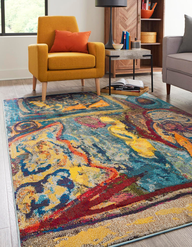 Autumnal Tapestry Collection Area Rug - Harvestville Rectangle Multi  lifestyle 3