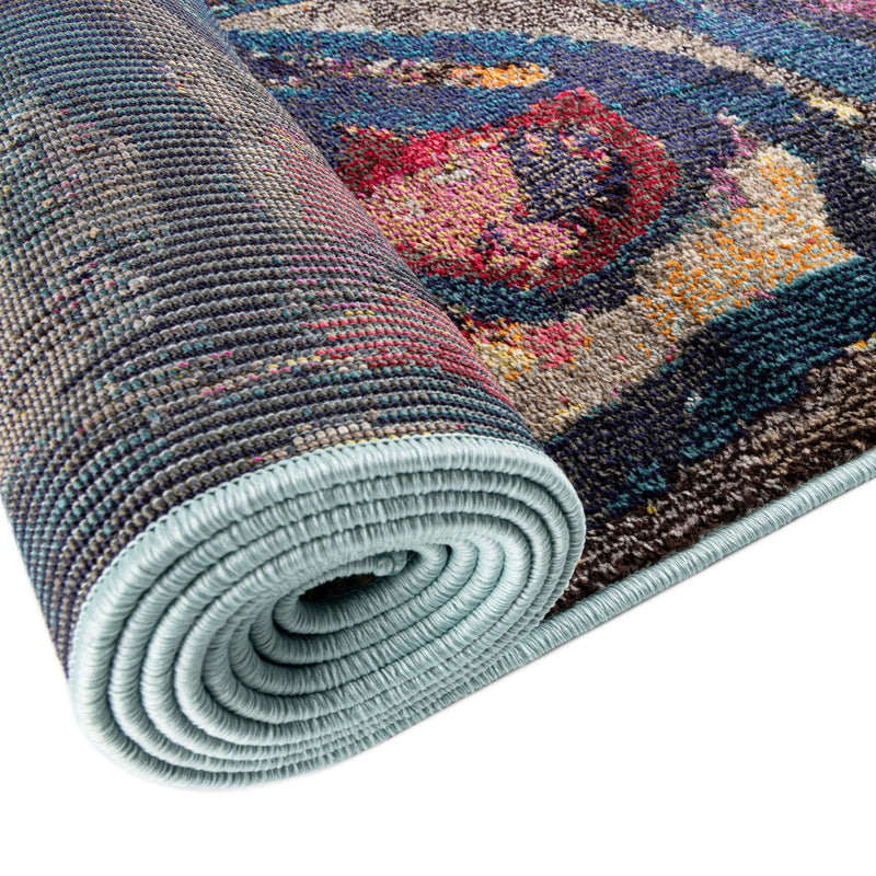 Autumnal Tapestry Collection Area Rug - Harvestville Round Multi  lifestyle 56