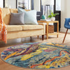 Autumnal Tapestry Collection Area Rug - Harvestville Round Multi  lifestyle 72