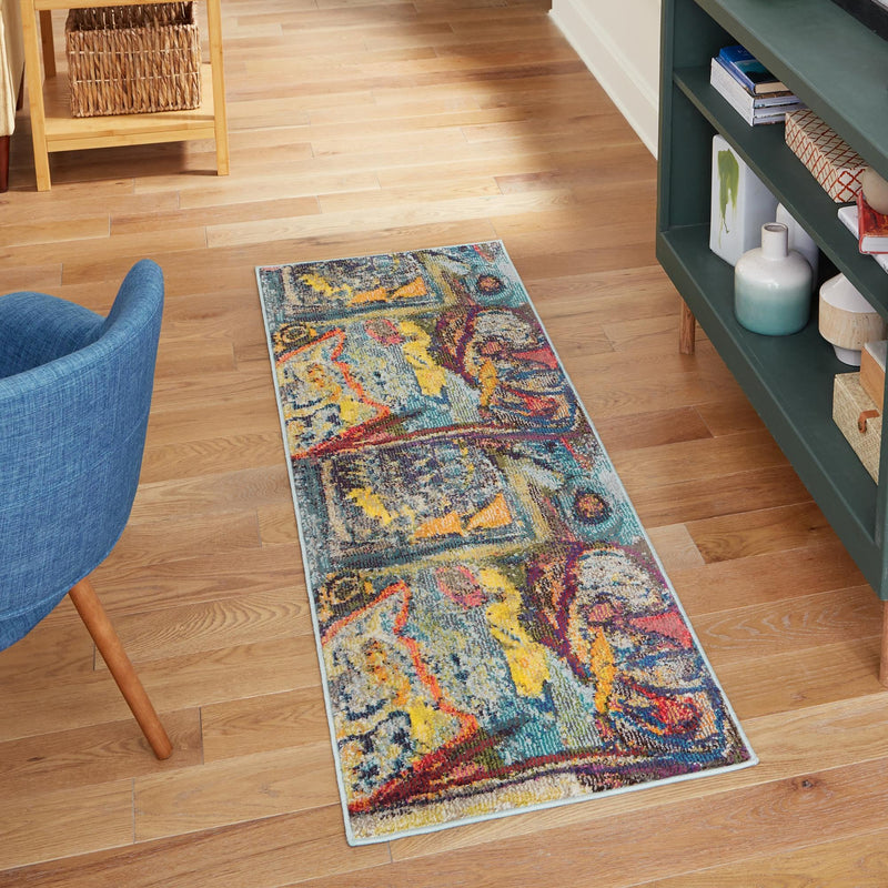 Autumnal Tapestry Collection Area Rug - Harvestville Runner Multi  lifestyle 69