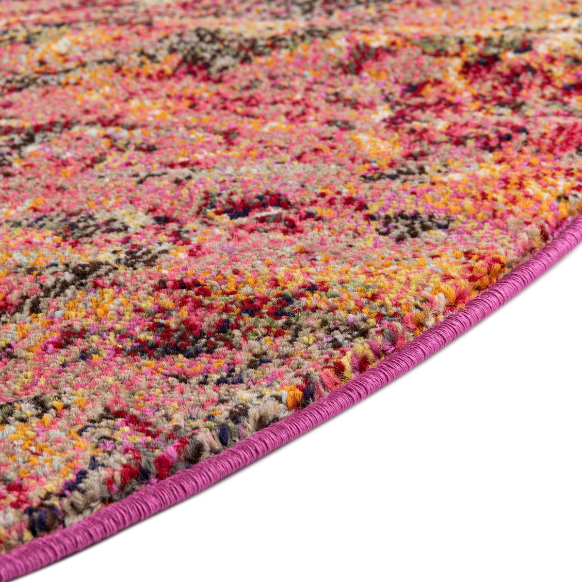 Autumnal Tapestry Collection Area Rug -  Chromaticville Round Multi  lifestyle 55