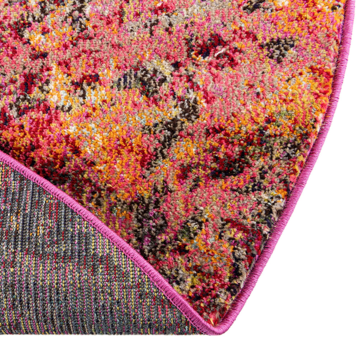 Autumnal Tapestry Collection Area Rug -  Chromaticville Round Multi  lifestyle 56