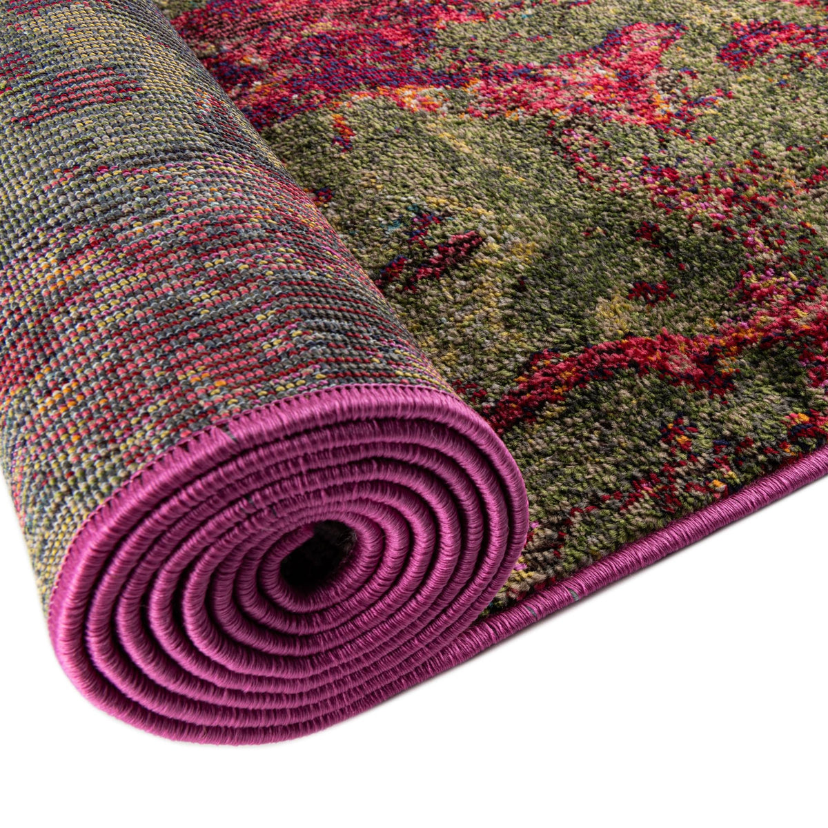Autumnal Tapestry Collection Area Rug -  Chromaticville Round Multi  lifestyle 57