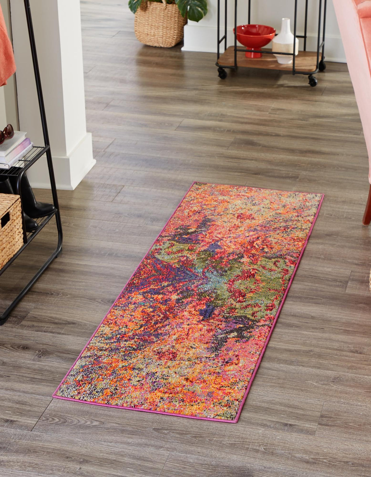 Autumnal Tapestry Collection Area Rug -  Chromaticville Runner Multi  lifestyle 35