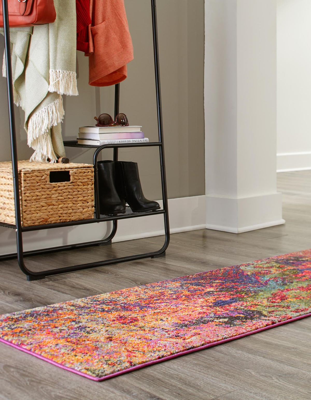 Autumnal Tapestry Collection Area Rug -  Chromaticville Runner Multi  lifestyle 54