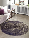 Autumnal Tapestry Collection Area Rug -  Slateville Round Gray  lifestyle 16