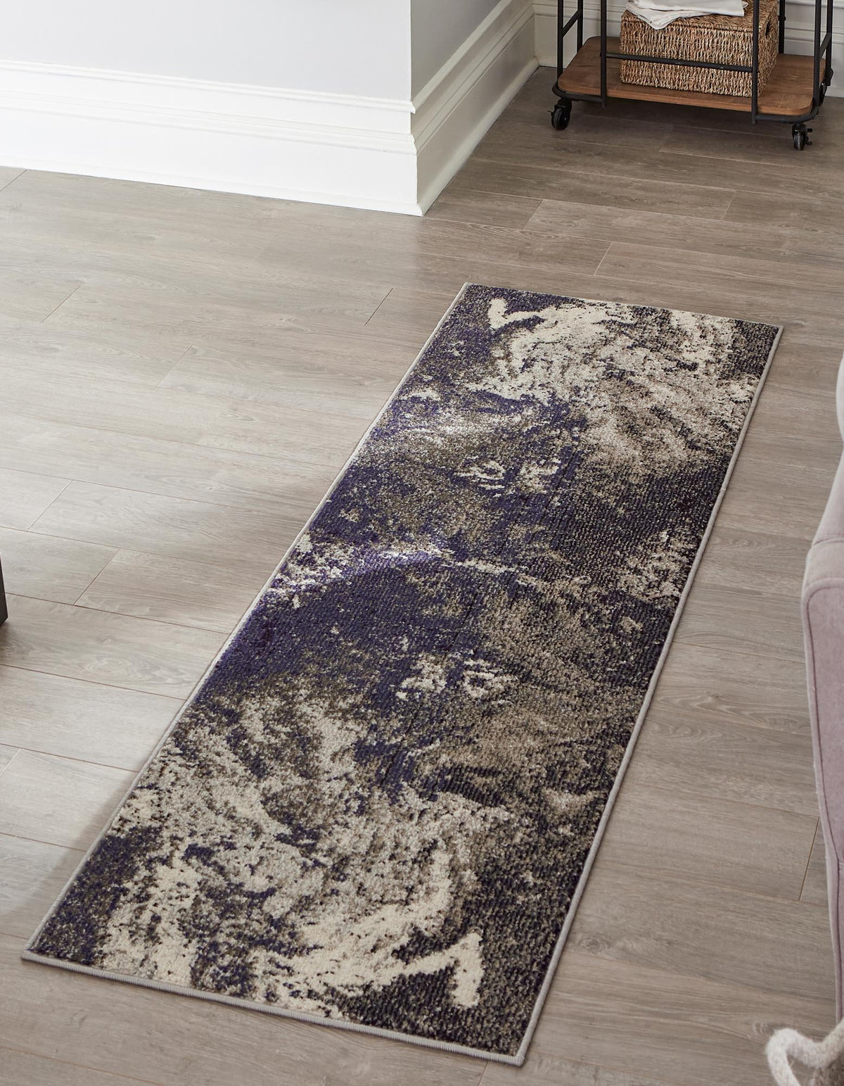 Autumnal Tapestry Collection Area Rug -  Slateville Runner Gray  lifestyle 35