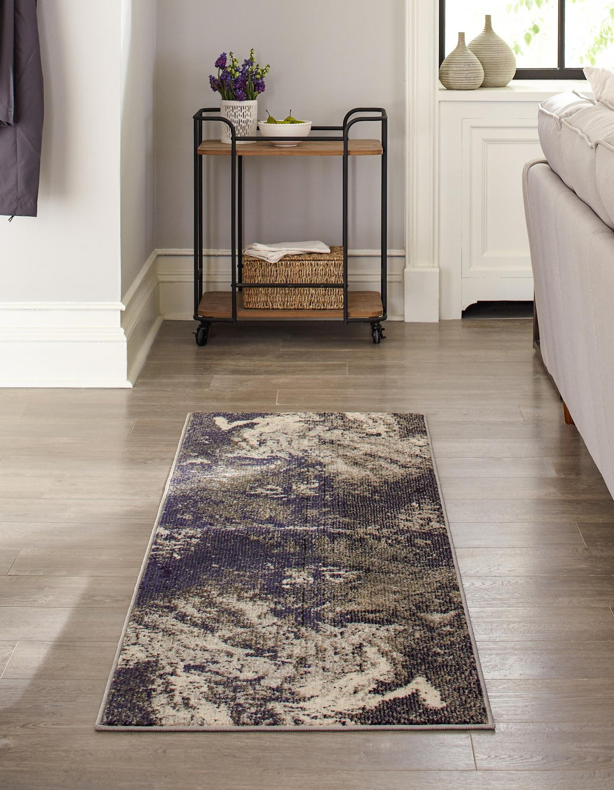 Autumnal Tapestry Collection Area Rug -  Slateville Runner Gray  lifestyle 55