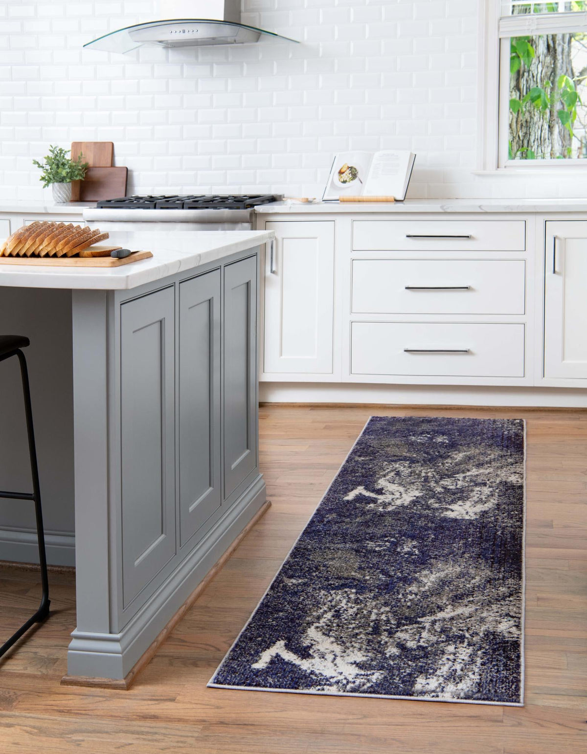 Autumnal Tapestry Collection Area Rug -  Slateville Runner Gray  lifestyle 21
