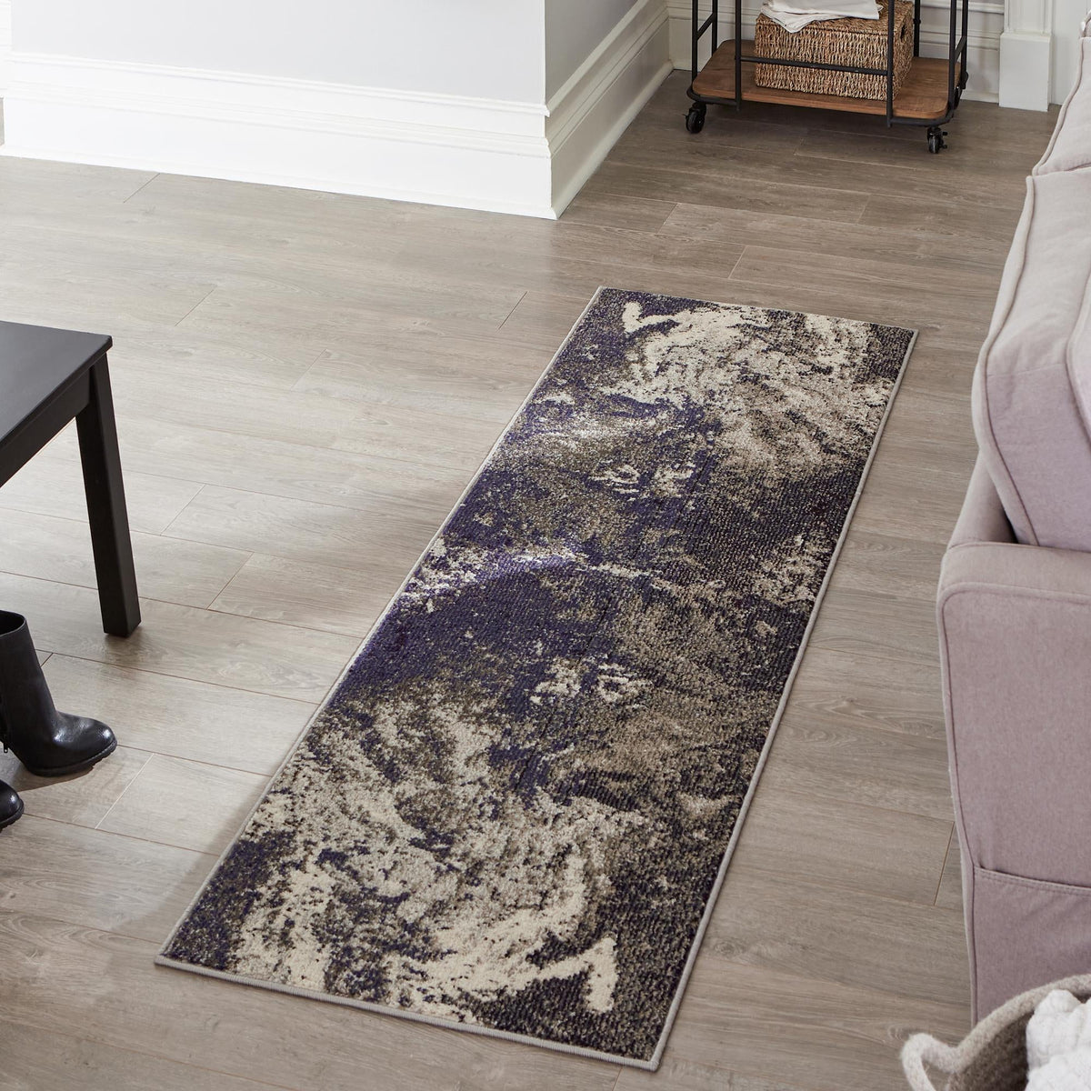 Autumnal Tapestry Collection Area Rug -  Slateville Runner Gray  lifestyle 43