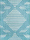 Seychelles Stripes Collection Area Rug - Mahe (Light Blue) Rectangle Light Blue Main