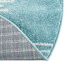 Seychelles Stripes Collection Area Rug - Mahe (Light Blue) Round Light Blue  lifestyle 8