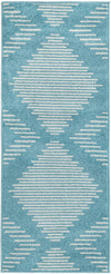 Seychelles Stripes Collection Area Rug - Mahe (Light Blue) Runner Light Blue Main