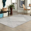Seychelles Stripes Collection Area Rug - Mahe (Gray and Ivory) Rectangle Gray and Ivory  lifestyle 14