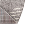Seychelles Stripes Collection Area Rug - Mahe (Gray and Ivory) Round Gray and Ivory  lifestyle 7