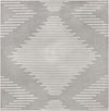 Seychelles Stripes Collection Area Rug - Mahe (Gray and Ivory) Square Gray and Ivory Main