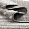 Seychelles Stripes Collection Area Rug - Mahe (Gray and Ivory) Runner Gray and Ivory  lifestyle 13
