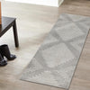 Seychelles Stripes Collection Area Rug - Mahe (Gray and Ivory) Runner Gray and Ivory  lifestyle 15