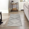 Seychelles Stripes Collection Area Rug - Mahe (Gray and Ivory) Runner Gray and Ivory  lifestyle 16