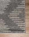 Seychelles Stripes Collection Area Rug - Mahe (Gray and Ivory) Runner Gray and Ivory  lifestyle 14
