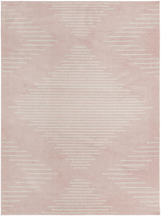 Seychelles Stripes Collection Area Rug - Mahe (Pink) Rectangle Pink Main