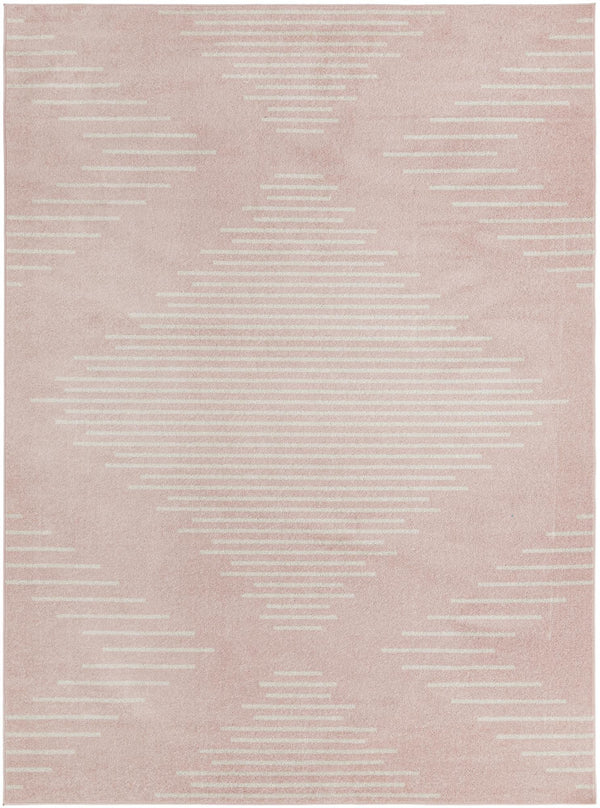 Seychelles Stripes Collection Area Rug - Mahe (Pink) Rectangle Pink Main