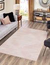 Seychelles Stripes Collection Area Rug - Mahe (Pink) Rectangle Pink  lifestyle 0