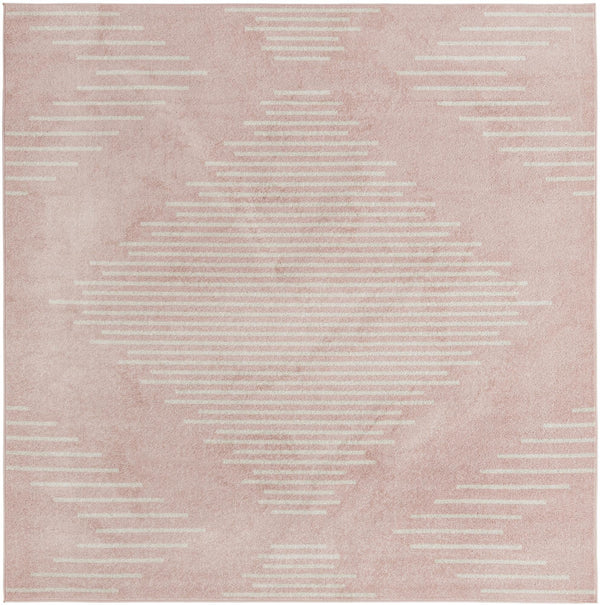 Seychelles Stripes Collection Area Rug - Mahe (Pink) Square Pink Main