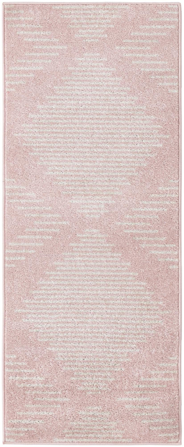 Seychelles Stripes Collection Area Rug - Mahe (Pink) Runner Pink Main
