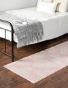 Seychelles Stripes Collection Area Rug - Mahe (Pink) Runner Pink  lifestyle 2