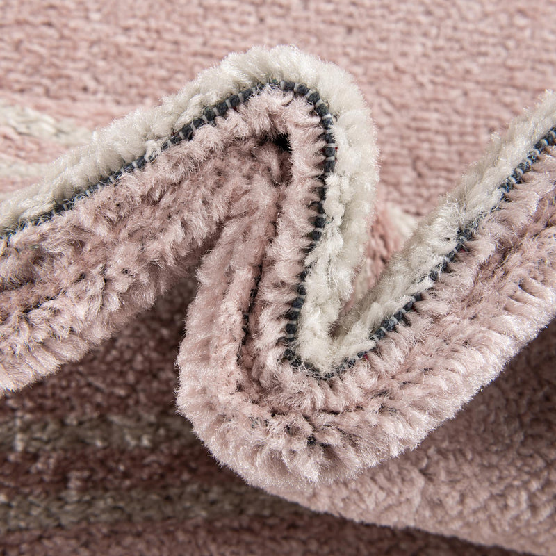 Seychelles Stripes Collection Area Rug - Mahe (Pink) Runner Pink  lifestyle 7