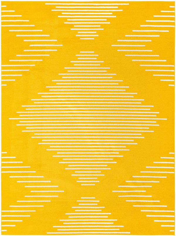 Seychelles Stripes Collection Area Rug - Mahe (Yellow) Rectangle Yellow Main