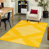 Seychelles Stripes Collection Area Rug - Mahe (Yellow) Rectangle Yellow  lifestyle 13