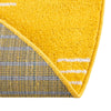 Seychelles Stripes Collection Area Rug - Mahe (Yellow) Round Yellow  lifestyle 8
