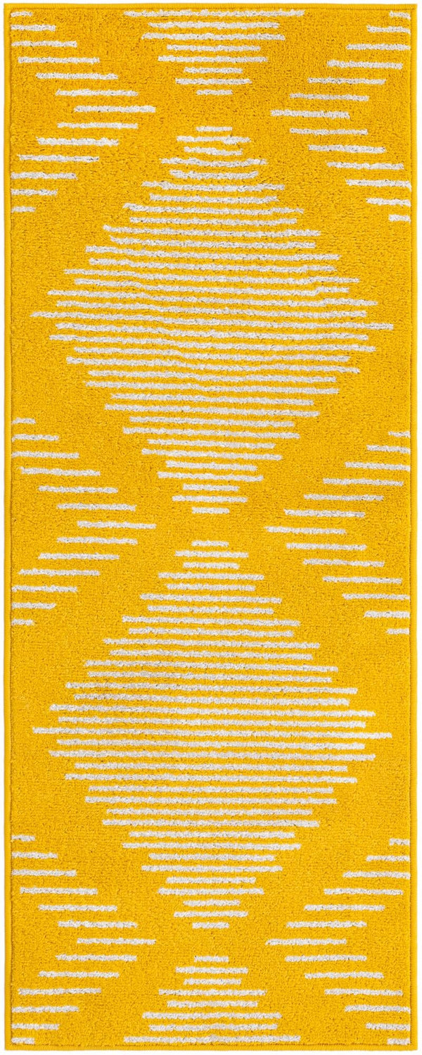 Seychelles Stripes Collection Area Rug - Mahe (Yellow) Runner Yellow Main