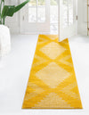 Seychelles Stripes Collection Area Rug - Mahe (Yellow) Runner Yellow  lifestyle 0