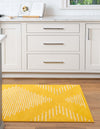 Seychelles Stripes Collection Area Rug - Mahe (Yellow) Runner Yellow  lifestyle 5